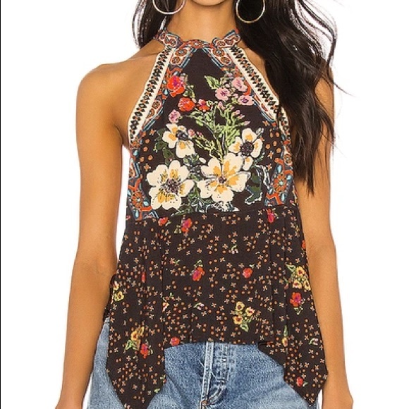 Free People Tops - NWT Free People halter floral top - size XS